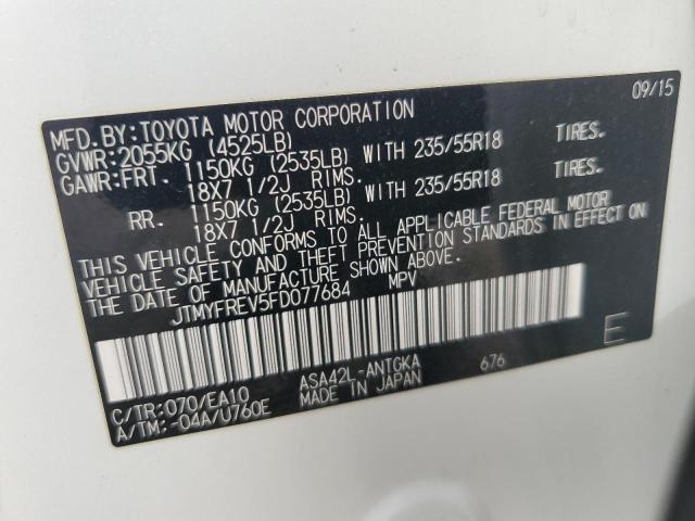 2015 TOYOTA RAV4 LIMIT - JTMYFREV5FD077684