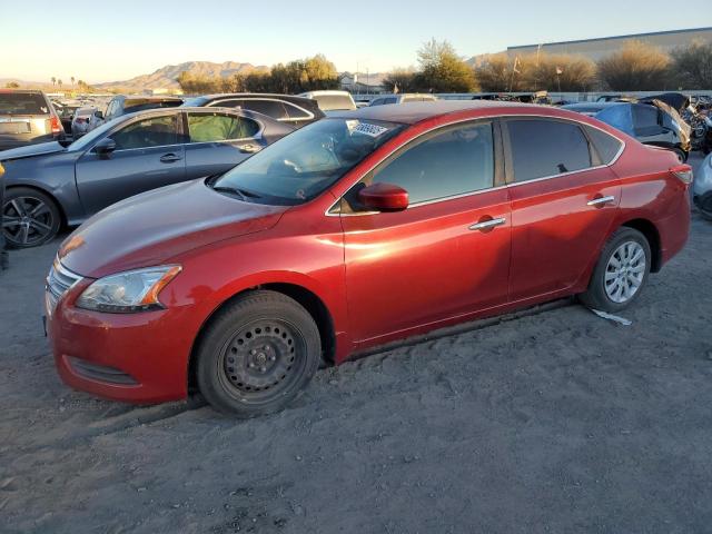 NISSAN SENTRA S 2014 red sedan 4d gas 3N1AB7AP9EY239551 photo #1