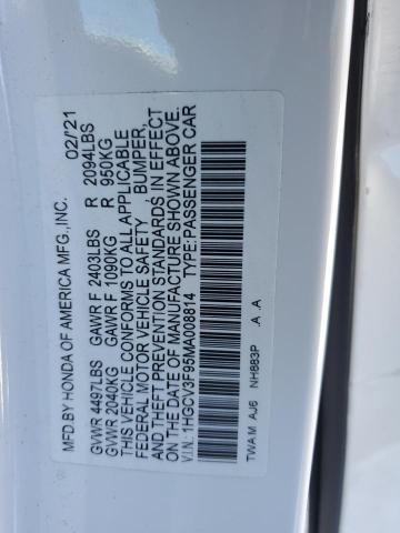 2021 HONDA ACCORD TOU - 1HGCV3F95MA008814