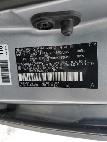 2016 TOYOTA SIENNA LE 5TDKK3DCXGS697113