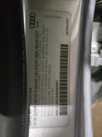 2017 AUDI A7 PRESTIG WAU22AFC3HN080061