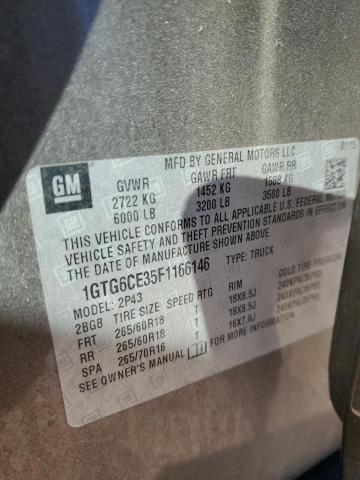 2015 GMC CANYON SLT 1GTG6CE35F1166146