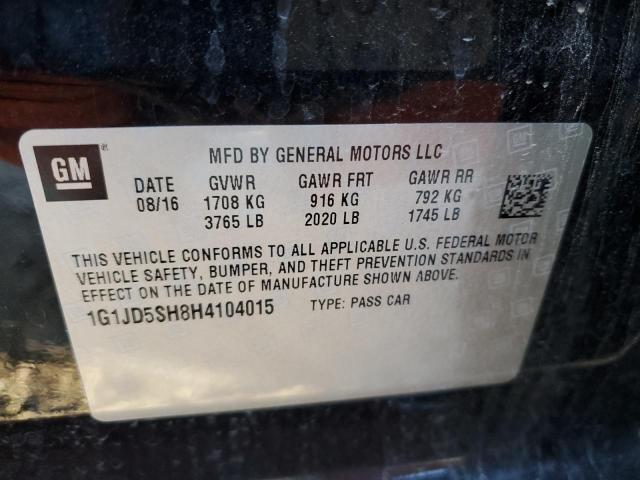 2017 CHEVROLET SONIC LT - 1G1JD5SH8H4104015