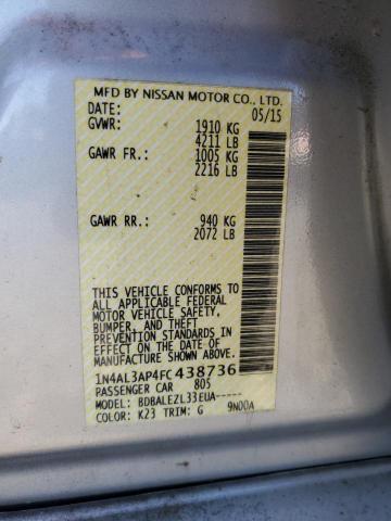 2015 NISSAN ALTIMA 2.5 - 1N4AL3AP4FC438736