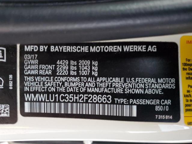 2017 MINI COOPER CLU WMWLU1C35H2F28663