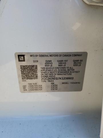 2019 CHEVROLET SILVERADO - 2GC2KREG7K1238903