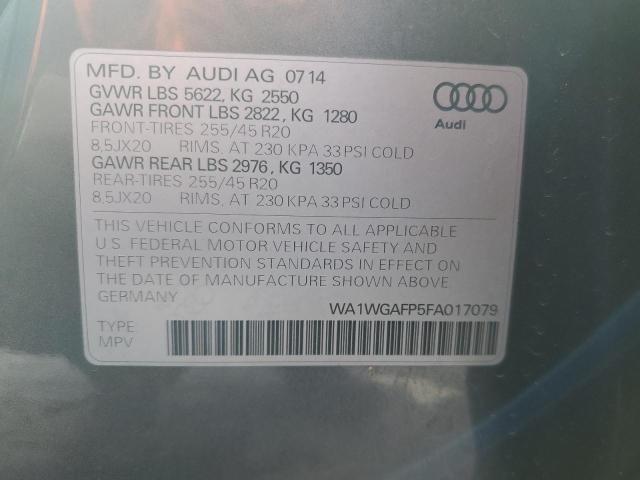 2015 AUDI Q5 PRESTIG WA1WGAFP5FA017079