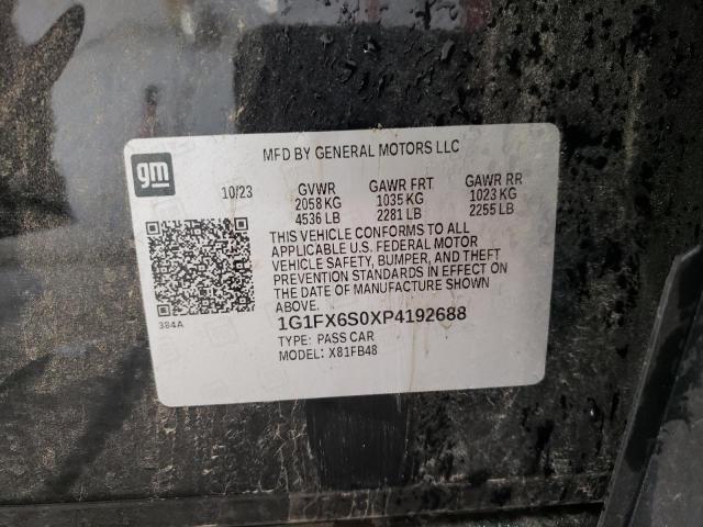 2023 CHEVROLET BOLT EV 2L 1G1FX6S0XP4192688