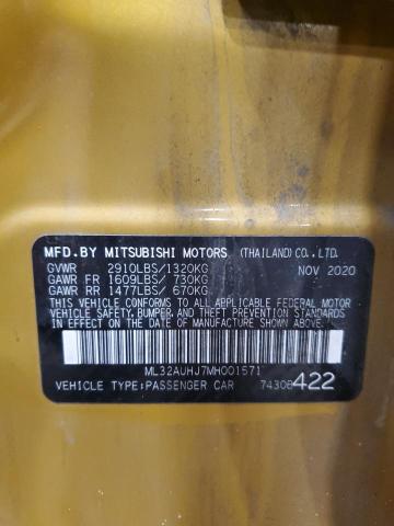 2021 MITSUBISHI MIRAGE ES - ML32AUHJ7MH001571