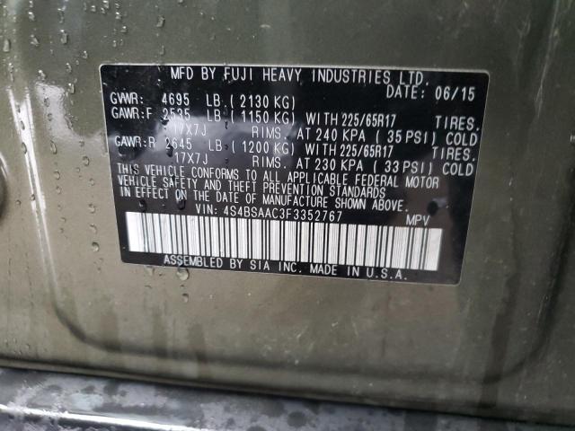 2015 SUBARU OUTBACK 2. - 4S4BSAAC3F3352767