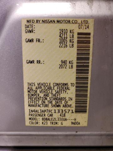 2015 NISSAN ALTIMA 2.5 - 1N4AL3AP7FC133571