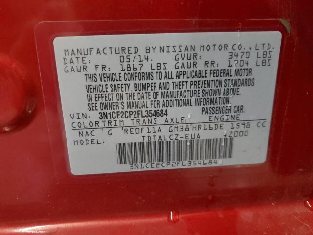 2015 NISSAN VERSA NOTE 3N1CE2CP2FL354684