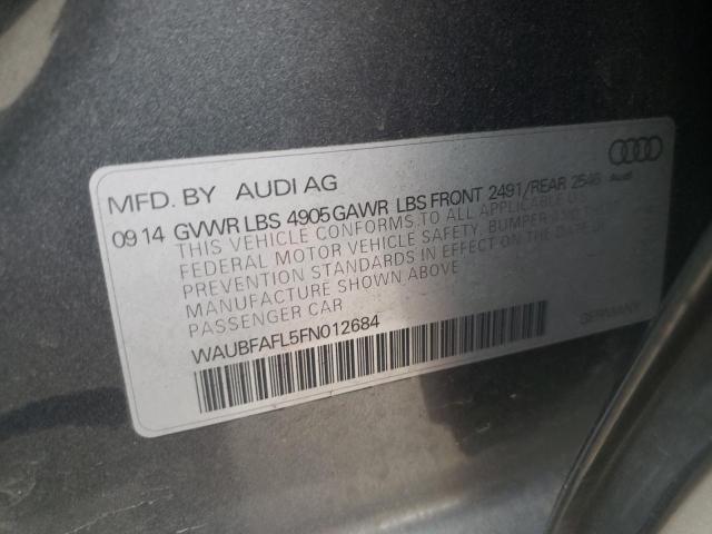 2015 AUDI A4 PREMIUM WAUBFAFL5FN012684