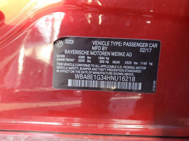 2017 BMW 320 I - WBA8E1G34HNU16218
