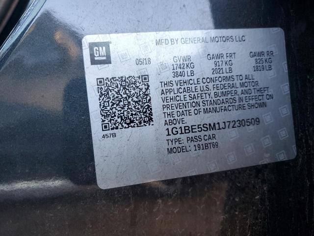 2018 CHEVROLET CRUZE LT - 1G1BE5SM1J7230509