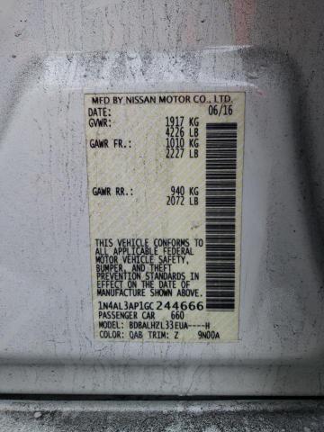 2016 NISSAN ALTIMA 2.5 - 1N4AL3AP1GC244666