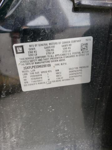 2017 GMC TERRAIN SL 2GKFLPE33H6206109