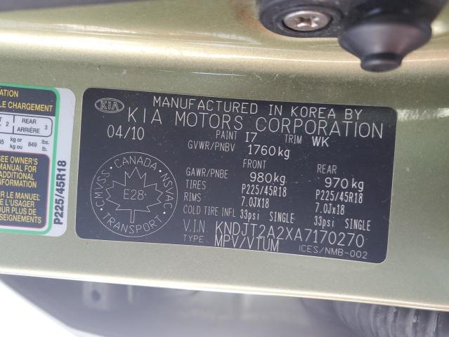 2010 KIA SOUL + - KNDJT2A2XA7170270