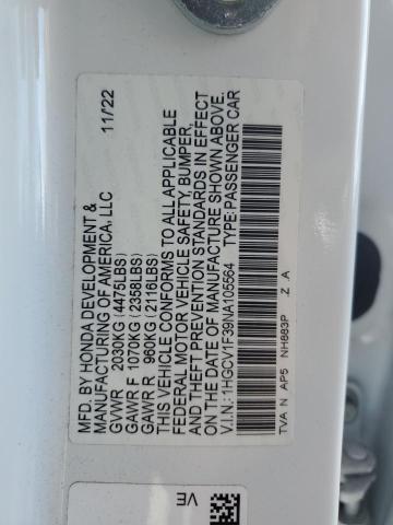 2022 HONDA ACCORD SPO - 1HGCV1F39NA105564