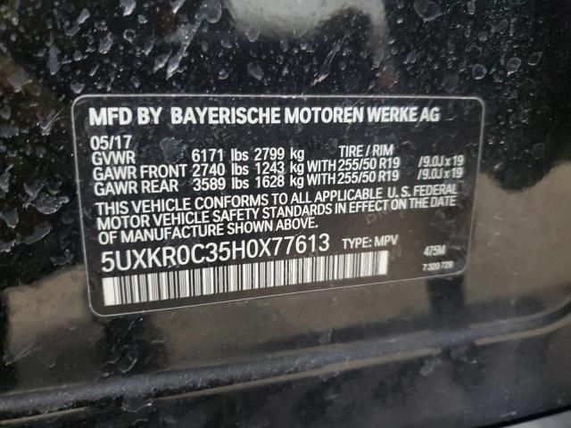 2017 BMW X5 XDRIVE3 5UXKR0C35H0X77613