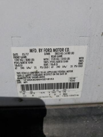 2017 FORD EXPLORER X 1FM5K8D86HGD18153