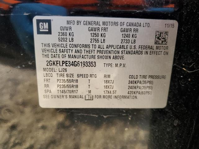 2016 GMC TERRAIN SL - 2GKFLPE34G6193353