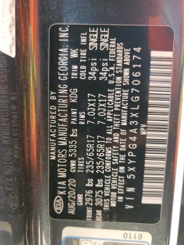 2020 KIA SORENTO L - 5XYPG4A3XLG706174