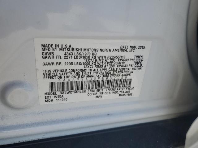 2015 MITSUBISHI OUTLANDER - 4A4AP3AU4FE062296