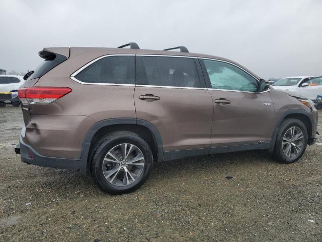 TOYOTA HIGHLANDER 2019 brown  hybrid engine 5TDBGRFH6KS063724 photo #4