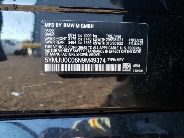 2022 BMW X5 M - 5YMJU0C06N9M49374