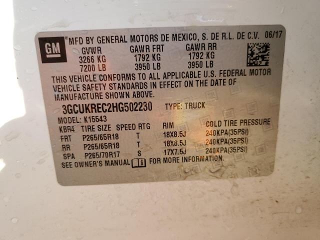 2017 CHEVROLET SILVERADO - 3GCUKREC2HG502230