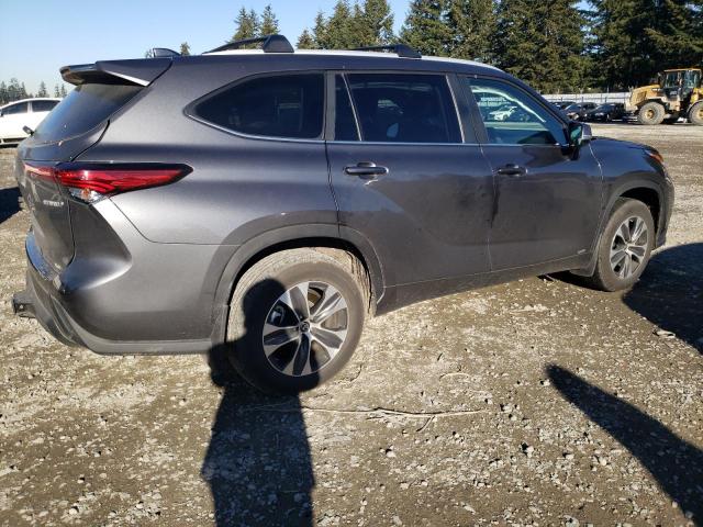 TOYOTA HIGHLANDER 2023 gray  hybrid engine 5TDKBRCH5PS123471 photo #4