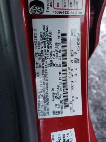 2015 FORD FIESTA SE - 3FADP4BJ4FM203446