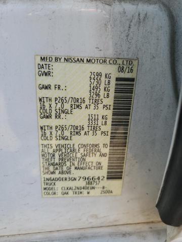 2016 NISSAN FRONTIER S - 1N6AD0ER3GN796642