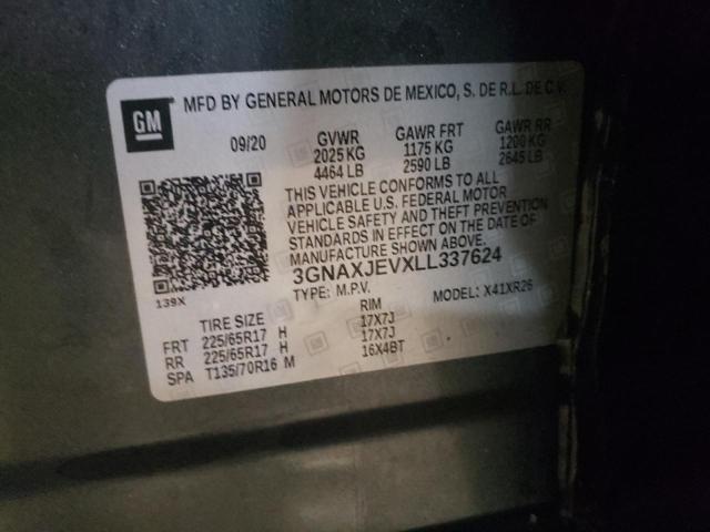 2020 CHEVROLET EQUINOX LT - 3GNAXJEVXLL337624