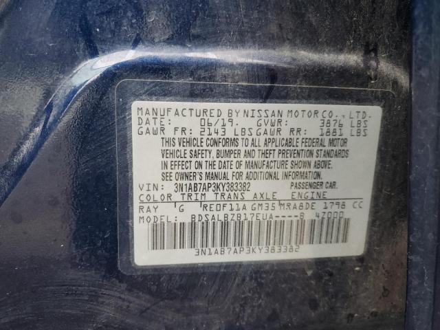 2019 NISSAN SENTRA S - 3N1AB7AP3KY383382