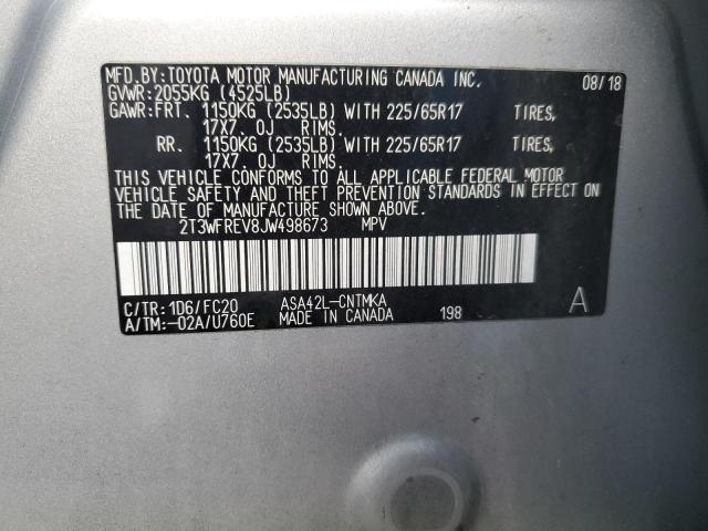 2018 TOYOTA RAV4 ADVEN - 2T3WFREV8JW498673