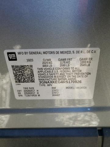 2024 CHEVROLET EQUINOX LT - 3GNAXKEG4RS170926