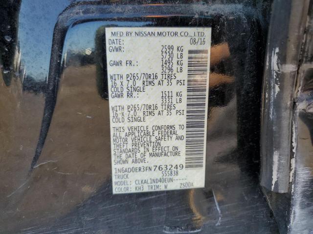 2015 NISSAN FRONTIER 1N6AD0ER3FN763249