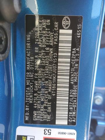 2018 TOYOTA CAMRY XSE - 4T1B61HK7JU071513