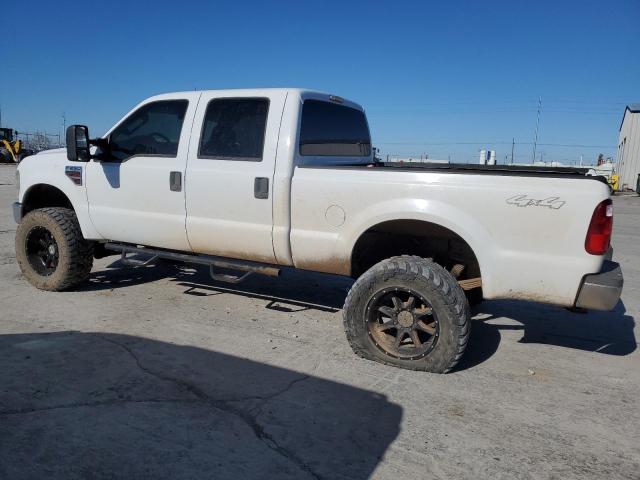 FORD F250 SUPER 2008 white crew pic diesel 1FTSW21R68EB29620 photo #3