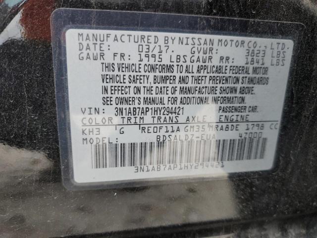 2017 NISSAN SENTRA S - 3N1AB7AP1HY294421