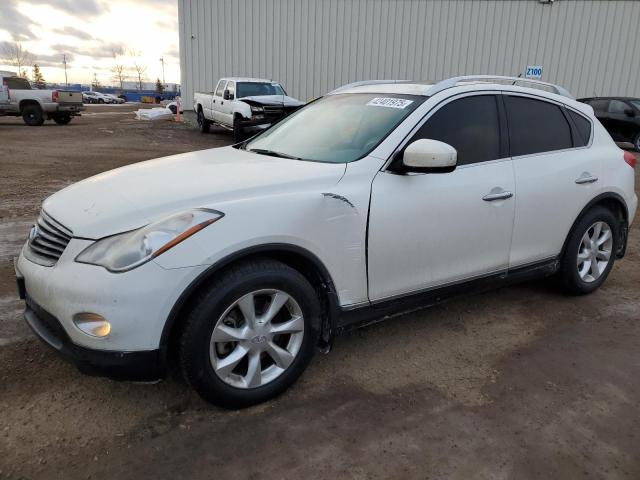 INFINITI EX35 BASE 2010 white station gas JN1AJ0HR8AM750635 photo #1