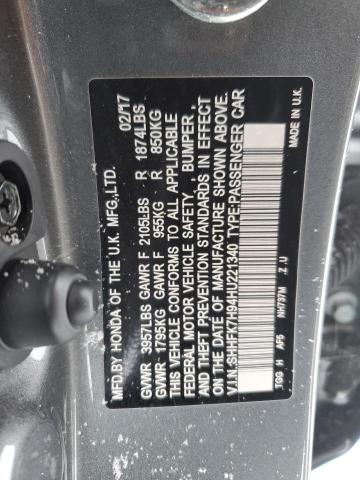 2017 HONDA CIVIC SPOR - SHHFK7H94HU221340