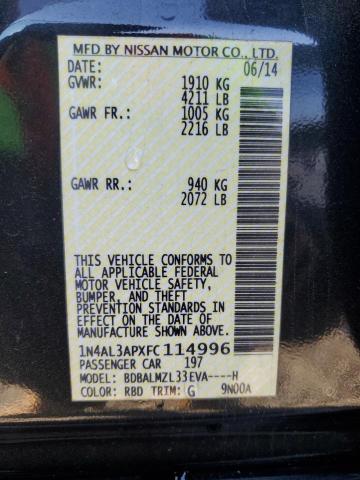 2015 NISSAN ALTIMA 2.5 - 1N4AL3APXFC114996