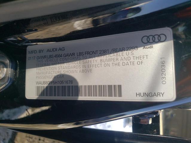 2017 AUDI A3 PREMIUM - WAUB8GFF5H1051678