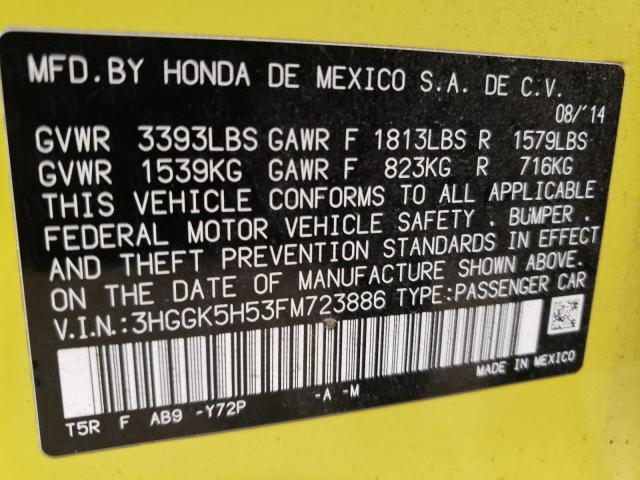 2015 HONDA FIT LX - 3HGGK5H53FM723886