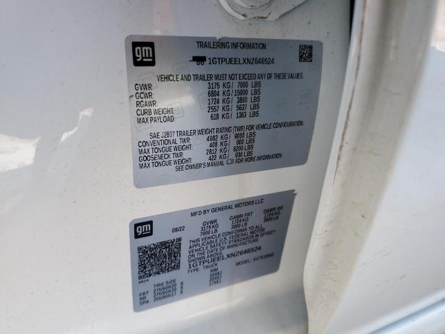 2022 GMC SIERRA K15 - 1GTPUEELXNZ646524