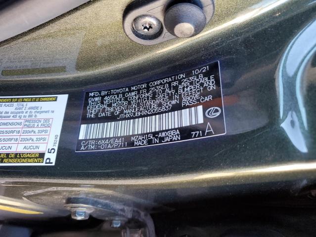 2022 LEXUS UX 250H BA JTHX9JBHXN2055837