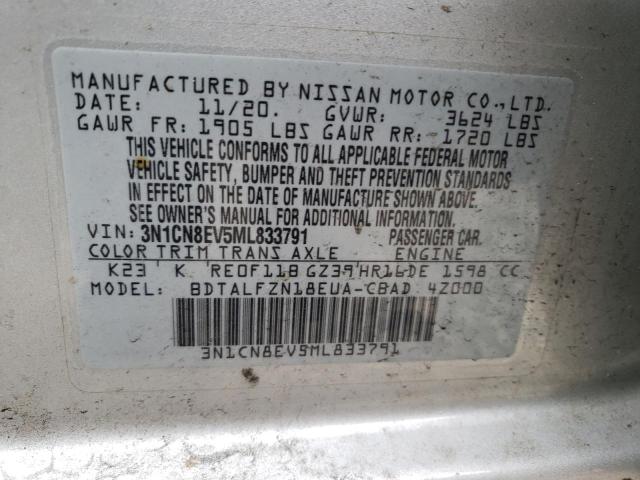 2021 NISSAN VERSA SV - 3N1CN8EV5ML833791